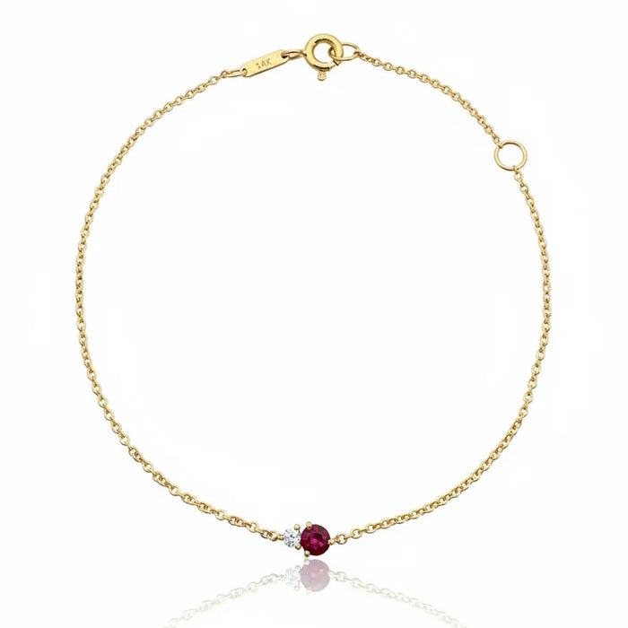 Garnet & Diamond Bracelet