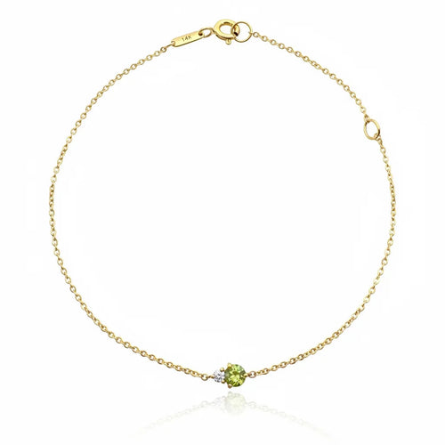 Peridot & Diamond Bracelet