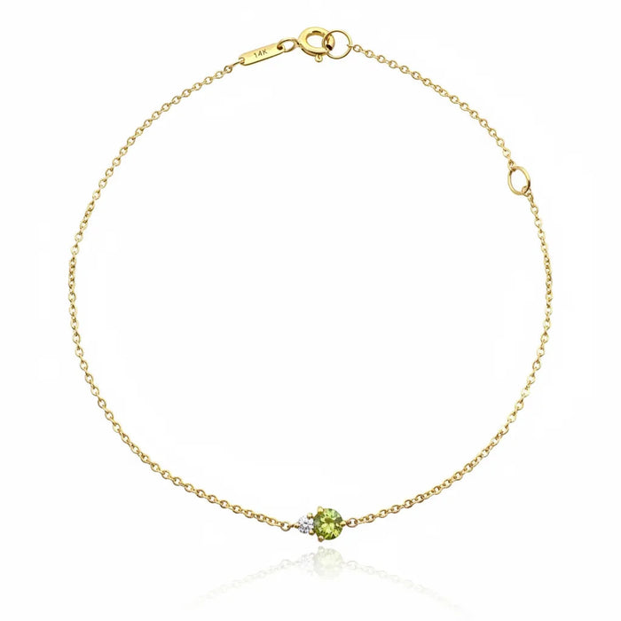 Peridot & Diamond Bracelet