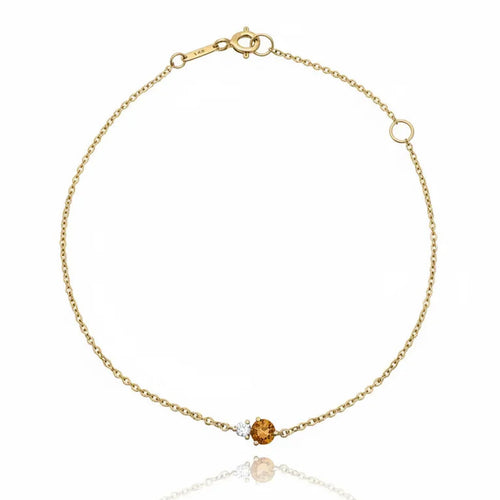 Citrine & Diamond Bracelet