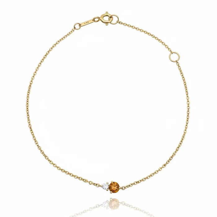 Citrine & Diamond Bracelet