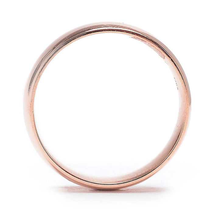 18K ROSE GOLD WALKER LIGHT COMFORT FIT 6 MM WEDDING BAND WITH POLISHED FINISH BY GREENWICH ST. CEREMONY