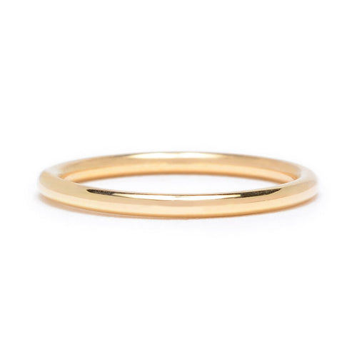 18K YELLOW GOLD LAIGHT SOLID WEDDING BAND, BY G.ST CEREMONY.