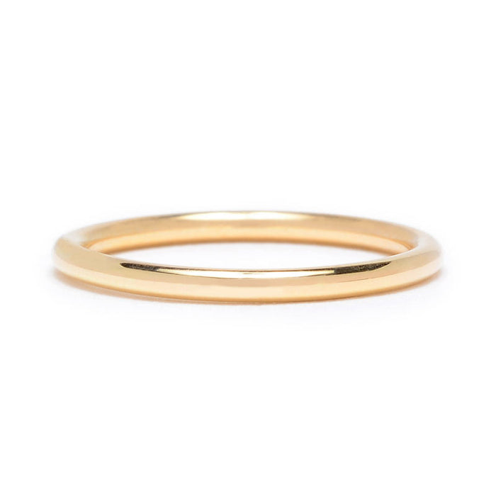18K YELLOW GOLD LAIGHT SOLID WEDDING BAND, BY G.ST CEREMONY.