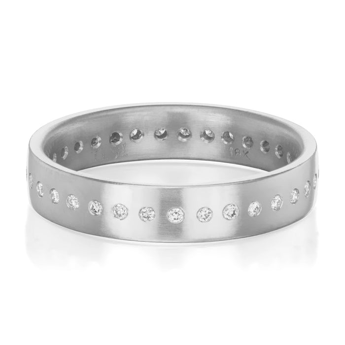18K ROSE GOLD READE FULL ETERNITY WEDDING BAND WITH 0.15TCW ROUND BRILLIANT DIAMONDS (F/G COLOR SI CLARITY) BY G.ST CEREMONY.

BW: 4mm
BH: 1.5mm