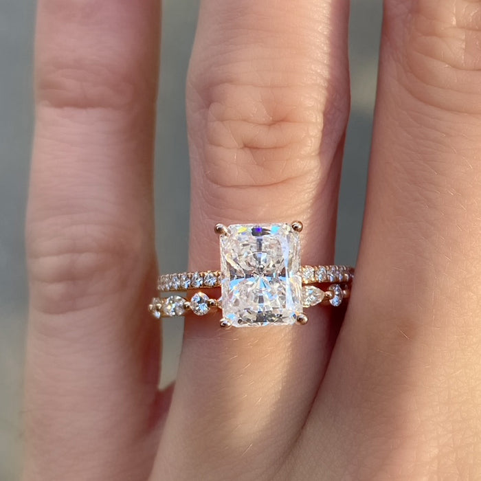 14K ROSE GOLD "LIBERTY" ETERNITY BAND FEATURING 0.49TCW MARQUISE DIAMONDS AND 0.32TCW ROUND BRILLIANT DIAMONDS (G/H COLOR, SI CLARITY) BY G.ST CEREMONY.
