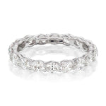 PLATINUM VARICK ETERNITY BAND WITH 1.71TCW HORIZONTAL SET OVAL BRILLIANT DIAMONDS BY G.ST CEREMONY.