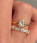 14K YELLOW GOLD THOMPSON ETERNITY WEDDING BAND WITH 1.95TCW ROUND BRILLIANT DIAMONDS (G/H/I COLOR, SI2 CLARITY) BY G.ST CEREMONY.