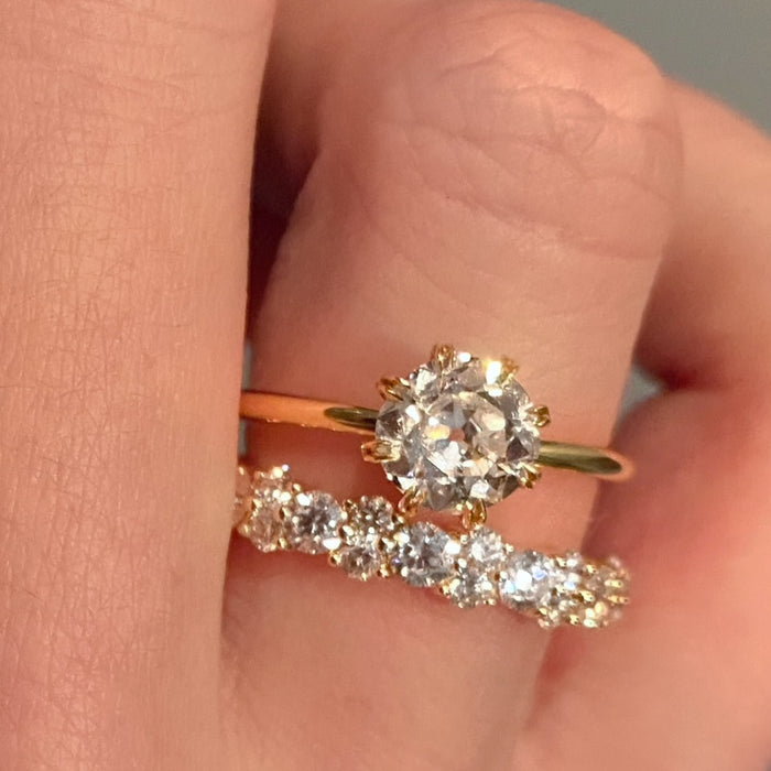 14K YELLOW GOLD THOMPSON ETERNITY WEDDING BAND WITH 1.95TCW ROUND BRILLIANT DIAMONDS (G/H/I COLOR, SI2 CLARITY) BY G.ST CEREMONY.