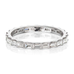 18K WHITE GOLD PETITE MURRAY ETERNITY RING WITH 1.11TCW BAGUETTE DIAMONDS SET ALL THE WAY AROUND BY G.S.T CEREMONY