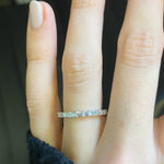 18K WHITE GOLD PETITE MURRAY ETERNITY RING WITH 1.11TCW BAGUETTE DIAMONDS SET ALL THE WAY AROUND BY G.S.T CEREMONY