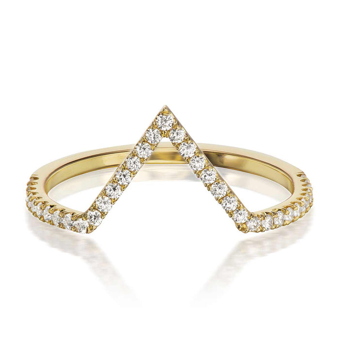 Lewis Pave Diamond Triangle Ring