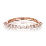 14K ROSE GOLD RENWICK 1/2 WAY DIAMOND WEDDING BAND FEATURING 0.30TCW ROUND BRILLIANT CUT DIAMONDS BY G.ST CEREMONY.