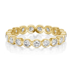 18K YELLOW GOLD SPRUCE DIAMOND WEDDING BAND 1.02TCW (G-H COLOR, SI1 CLARITY) NATURAL ROUND BRILLIANT CUT DIAMONDS BY CEREMONY