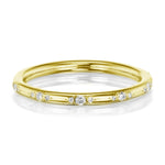 18K YELLOW GOLD CARLISLE WEDDING BAND WITH 0.17TCW ROUND BRILLIANT DIAMONDS BY G.ST CEREMONY