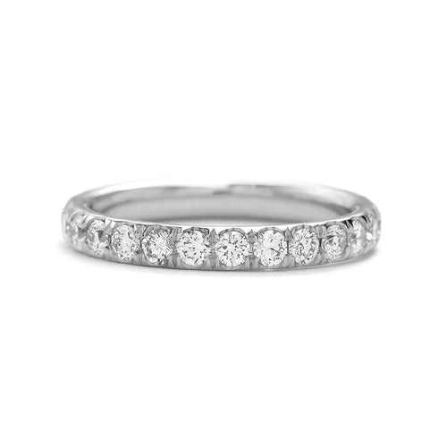 PLATINUM LARGE BAXTER FULL ETERNITY WEDDING BAND WITH 1.02 CTW ROUND BRILLIANT DIAMONDS (G COLOR, SI CLARITY) BY G ST. CEREMONY

BAXTER LARGE - 2.1MM STONES, 2.8MM SHANK

NON-RESIZABLE