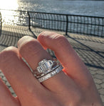 18K WHITE GOLD CARLISLE WEDDING BAND WITH 0.16TCW ROUND BRILLIANT DIAMONDS BY G.ST CEREMONY.