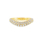 Duane Double Row Pave Wave Wedding Band