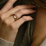 18K ROSE GOLD READE FULL ETERNITY WEDDING BAND WITH 0.15TCW ROUND BRILLIANT DIAMONDS (F/G COLOR SI CLARITY) BY G.ST CEREMONY.

BW: 4mm
BH: 1.5mm