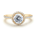 Essex 1.80ct Round Cut Diamond Halo Engagement Ring