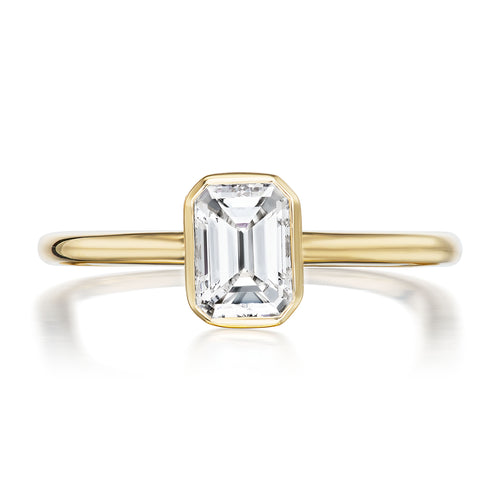 Ludlow 0.71ct Emerald Cut Diamond Engagement Ring