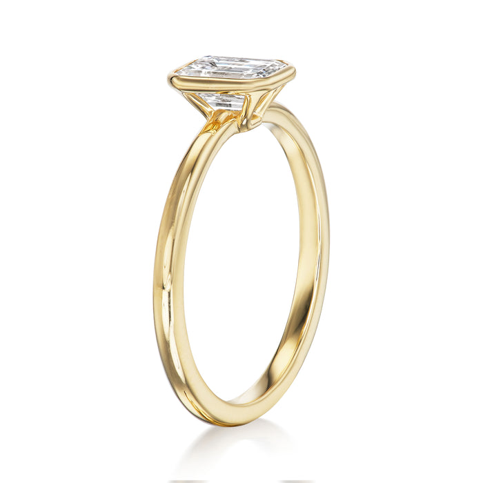 Ludlow 0.71ct Emerald Cut Diamond Engagement Ring