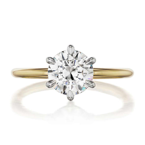 6-Prong Baxter 1.70ct Round Cut Diamond Solitaire Engagement Ring