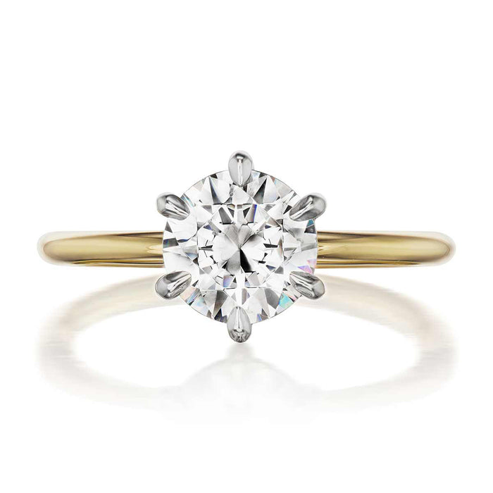 6-Prong Baxter 1.70ct Round Cut Diamond Solitaire Engagement Ring