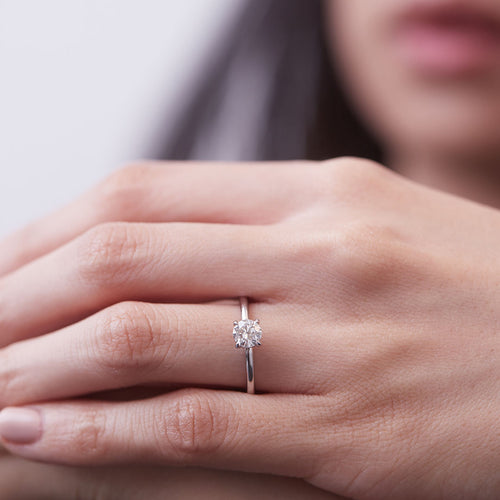 Baxter 0.55ct Round Cut Diamond Solitaire Engagement Ring Image 2