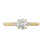 Mini Elizabeth 0.55ct Round Cut Diamond Three-Stone Engagement Ring