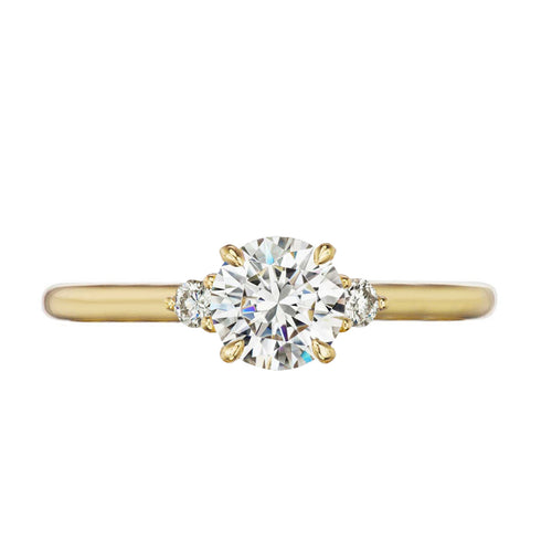 Mini Elizabeth 0.55ct Round Cut Diamond Three-Stone Engagement Ring