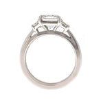 Grand 2.33ct Lab Radiant Cut Diamond Three Stone Engagement Ring
