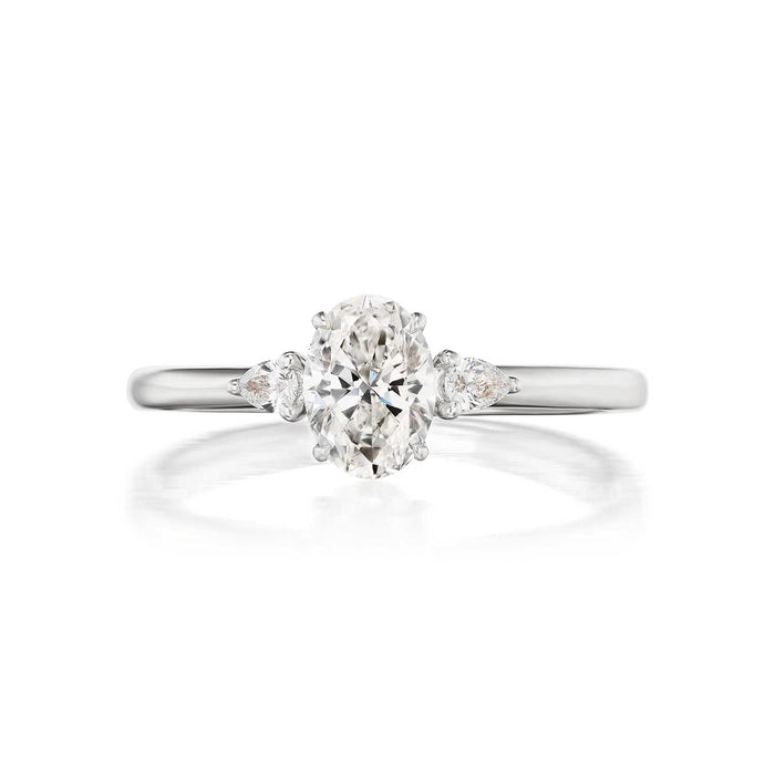 Petite Ann 0.80ct Oval Cut Diamond Engagement Ring