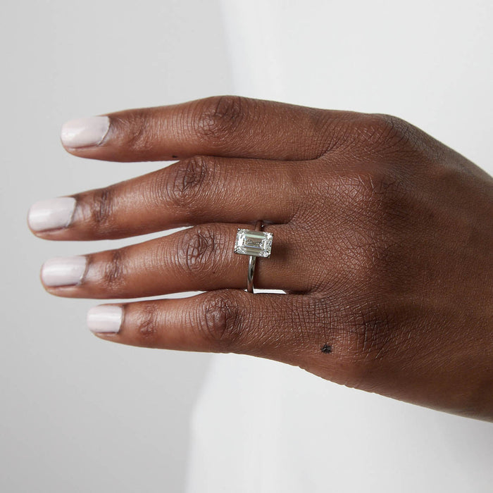 Baxter 3.04ct Lab Emerald Cut Diamond Engagement Ring