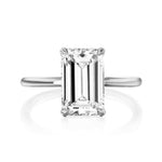 Baxter 3.04ct Lab Emerald Cut Diamond Engagement Ring