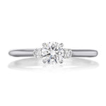 Mini Elizabeth 0.50ct Round Cut Diamond Three-Stone Engagement Ring