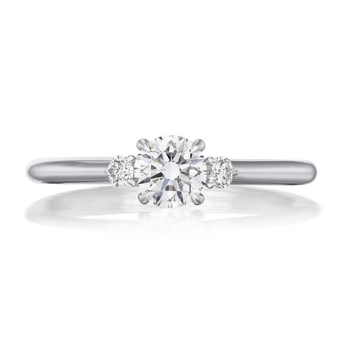 Mini Elizabeth 0.50ct Round Cut Diamond Three-Stone Engagement Ring