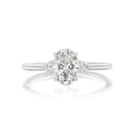 Petite Ann 1.01ct Oval Cut Diamond Three Stone Engagement Ring