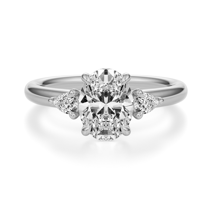 Ann 2.76ct Lab Oval Cut Diamond Engagement Ring