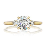 Petite Elizabeth 1.01ct Round Cut Diamond Three Stone Engagement Ring