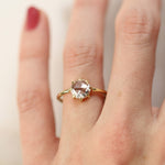 Marcy 1.13ct Rose Cut Diamond Engagement Ring