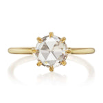 Marcy 1.13ct Rose Cut Diamond Engagement Ring