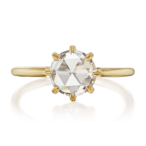 Marcy 1.13ct Rose Cut Diamond Engagement Ring
