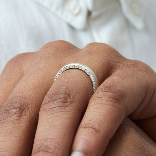 Walker 4mm Pave Wedding Band Image 2