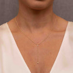 Diamond Solitaire Bracelet & Diamond Lariat Necklace Gift Set