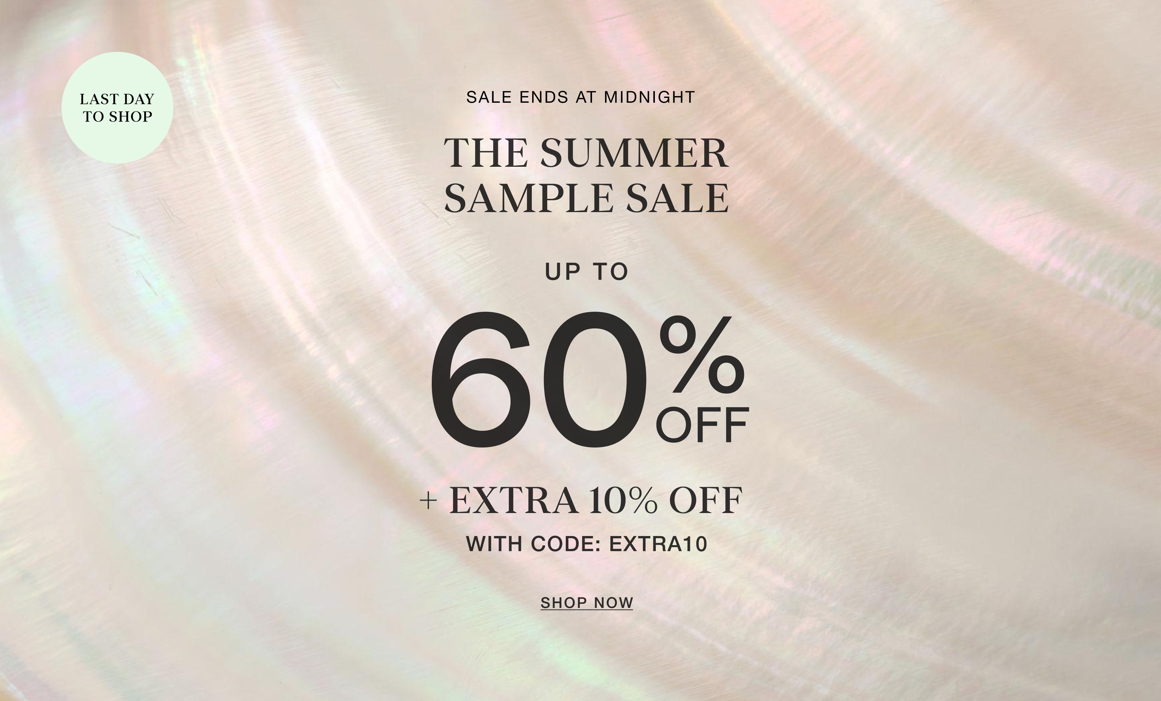Sample Sale Extra 10% Off with code EXTRA10