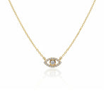 Pavé Diamond Petite Evil Eye Necklace