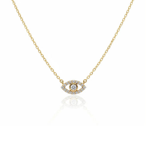 Pavé Diamond Petite Evil Eye Necklace