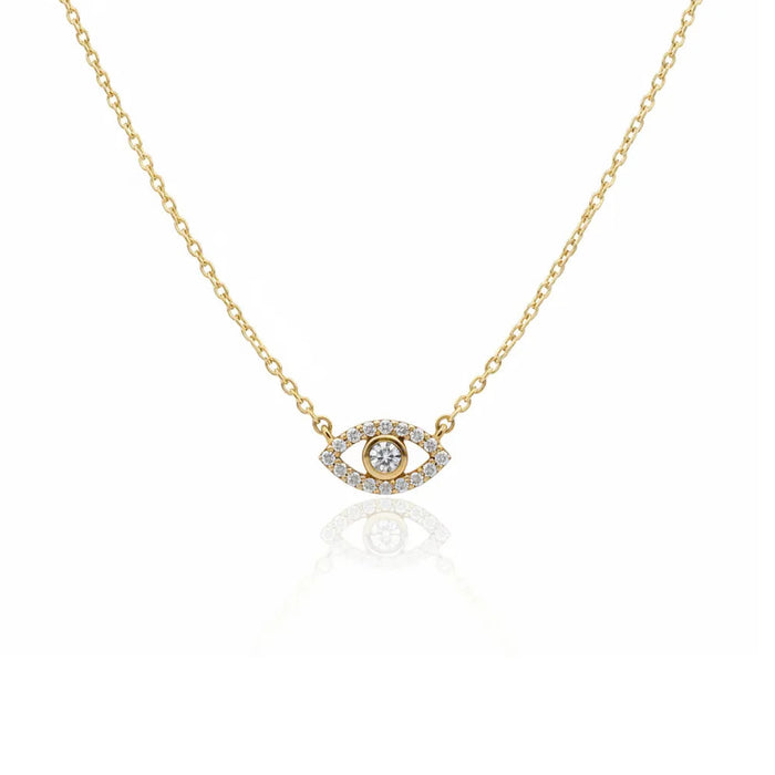 Pavé Diamond Petite Evil Eye Necklace