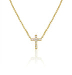 Tiny Cross Diamond Necklace